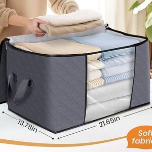 NWOT Foldable Thick Fabric Blanket Storage Bags